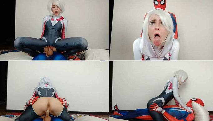 Lil cosplay slut - Gwen Stacy Fucks Peter Parker 